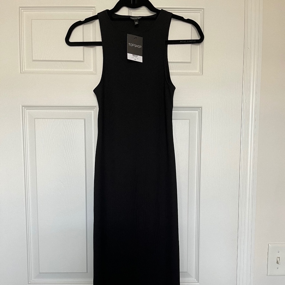 NWT TOPSHOP BLACK TANK TOP DRESS